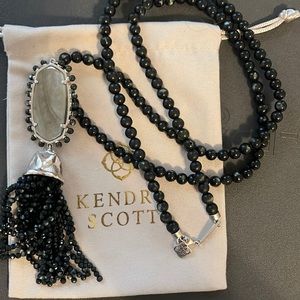 Long black beaded Kendra Scott necklace
